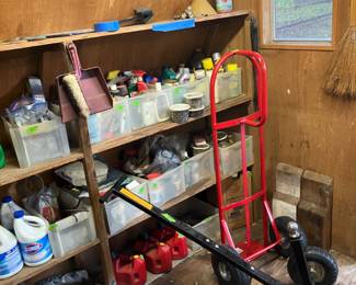 Dolly, boat hitch, wood carved tools