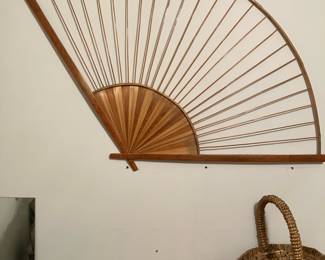 Bamboo wall fan, baskets and more baskets