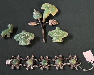 Jade & sterling jewelry