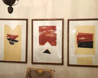 3 Signed Numbered Abstract Serigraphs