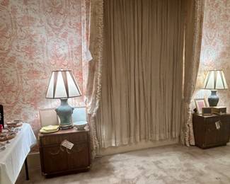 Pair Drexel Walnut Campaign Chests