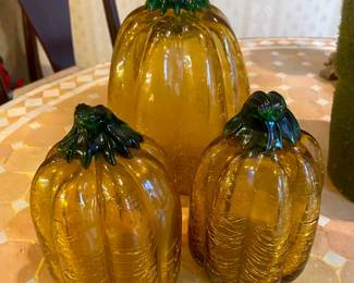 Hand Blown Glass pumpkins