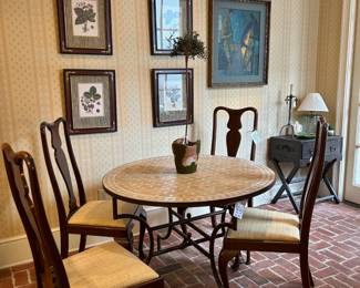 Round 42 Inch Iron Tile Table