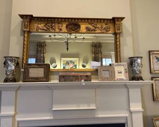 Regency Mirror, Asian Vases, Frames