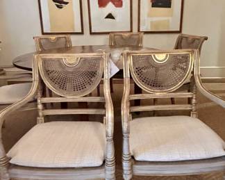 Set of 6 Regency Style Dining Chairs