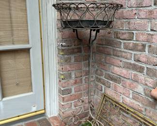 Iron Pedestal Planter