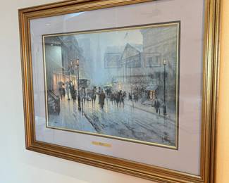 G. Harvey numbered/signed artist proof, "Wall Street", 19/50