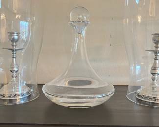 Steuben Glass teardrop ship's decanter