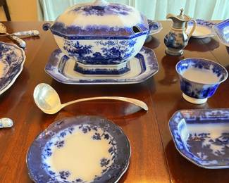 highly collectible antique Flow Blue China pieces