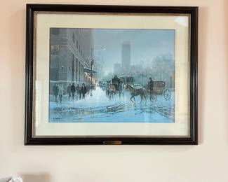 G. Harvey numbered/signed print, "The Plaza New York", 204/1000