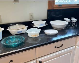 vintage Pyrex and Corning Ware