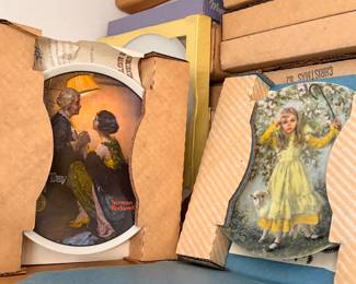 Large collection of vintage Norman Rockwell plates (more photos to come!)