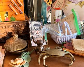 Vintage brass trinkets 