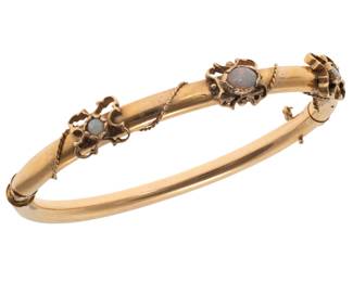 Opal, 14k Yellow Gold Bracelet