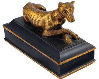 Molded Composition Greyhound Table Box