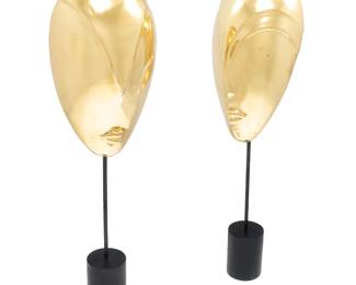 A Pair of Art Deco Style Venetian Masks