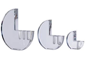 Lucite sculptural bud vases