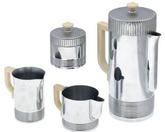 Art Deco Chrome Coffee Set, Chase Co.