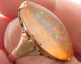 Opal, 14k Yellow Gold Ring
