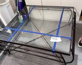 Large glass coffee table