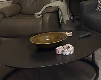 Coffee table made out of metal