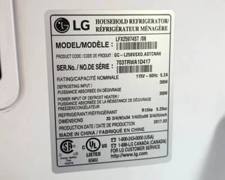 LG 36 inch French door stainless steel refrigerator