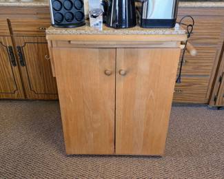 Portable kitchen island cabinet