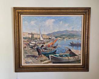 Vintage Tony Cardella original oil painting on canvas