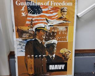 Vintage, Metal, 2-Sided 'NAVY' Recruitment Sign (Side 2)