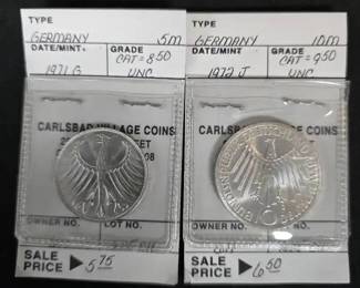 SH702German mark 1971G 5 Mark And 1972J 10 Mark