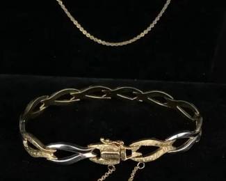 SH607VGold Periamma Bracelet  14 K Chain