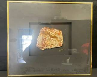 SH470Custom Framed Volcanic Rock 