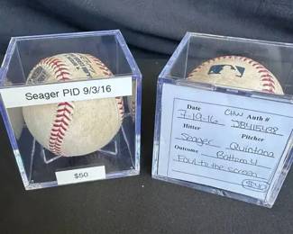 SH623Two Authenticated Major League Baseball Game Used Balls