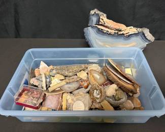 SH674Stone, Fossil, Geode And Mineral Mystery Lot 
