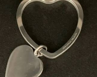 SH551VSterling TIFFANY Heart Tag Keychain
