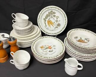 SH495French White  Farmhouse Dishes