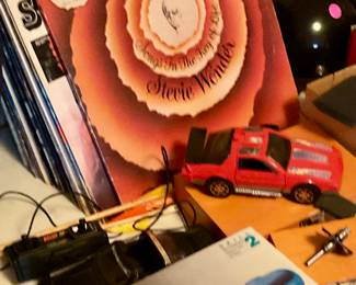 Records, old model car kit