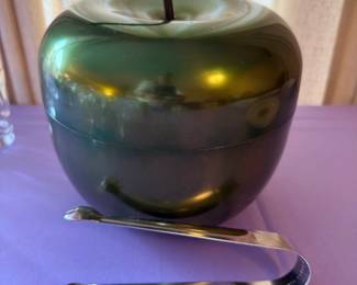 Metal apple shaped ice bucket