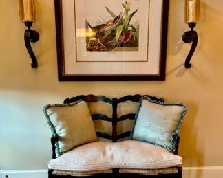 Country French down filled settee