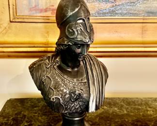 1880s neoclassical bronze warrior