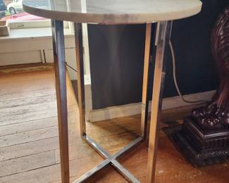 MARBLE AND CHROME MODERN TABLE