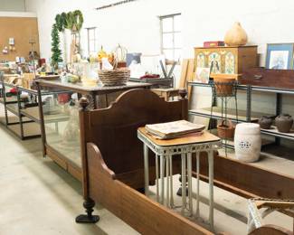 Rosewood daybed and wicker