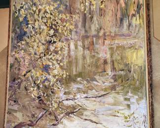 Oil on Canvas-"Spring Rain" by James Brandess-1999 Saugatuck Artist with local gallery. (available for purchase prior to sale)