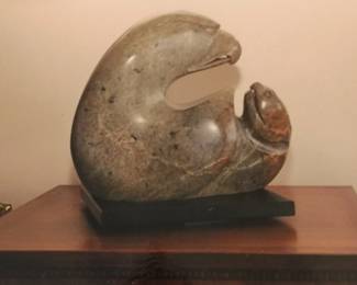 Eagle Soapstone Inuit Sculpture by Henry