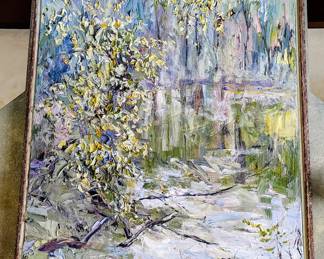 Oil on Canvas-"Spring Rain" by James Brandess-1999 Saugatuck Artist with local gallery. 