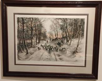 Sheep Print "Through the Calm and Frosty Air" by Ferguhaeson