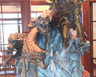 Ken Payne Bronze-Wolves of" Winter"27"x31"-13/30 (available for purchase prior to sale)