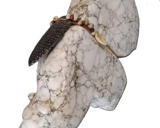 "Lesson Well Learned Bear" in Zia Alabaster by Bear Romero