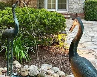 Outdoor Crane Fountains