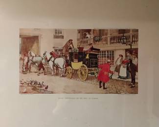 Set of 7 English Coaching Prints